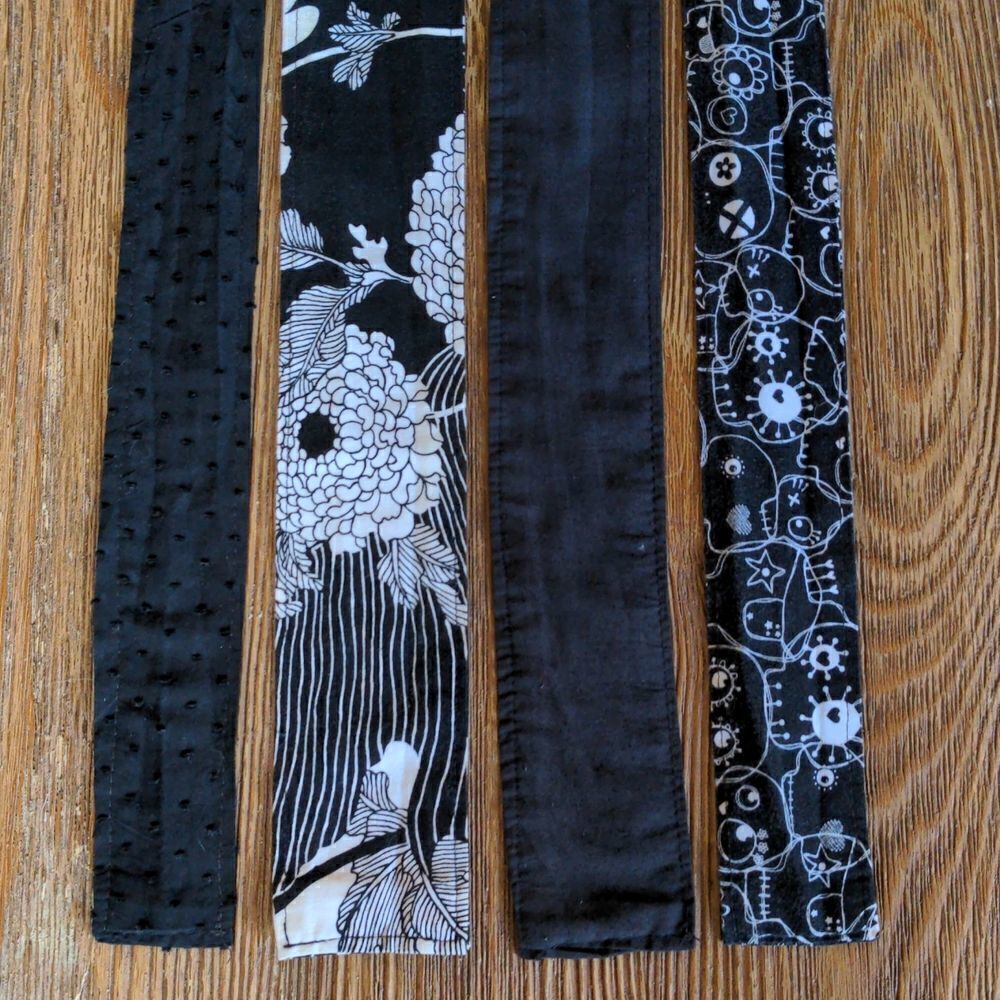 2 for $20 Set of 4 Umbrella Girl Productions Black Hair Scarves Goth - Picture 3 of 11